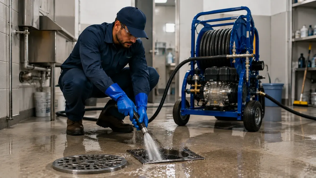 Floor Drain Hydro Jet Cleaning in Fremont